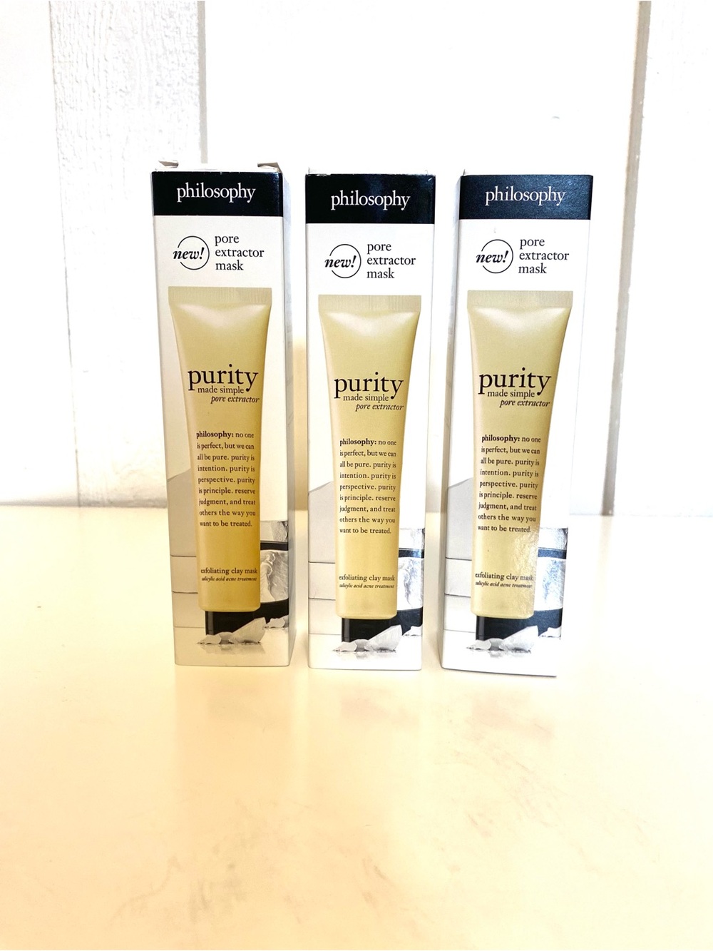 Philosophy Purity Pore Extractor Mask, 3 tubes